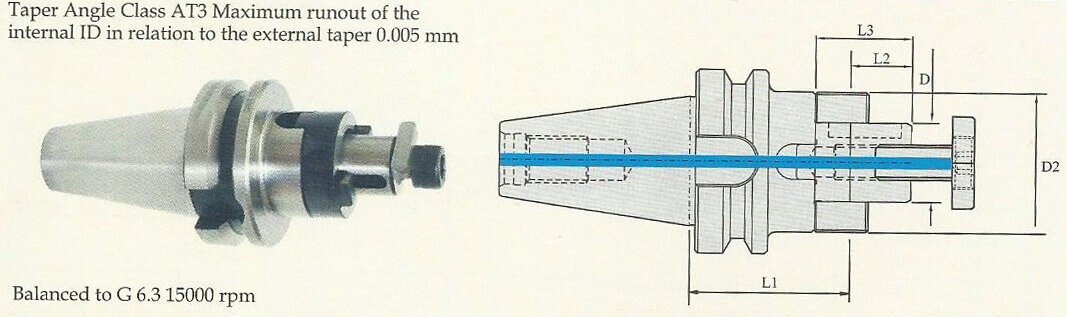 BT50 CombiShell Mill Adapter (AD) (DIN 6358)